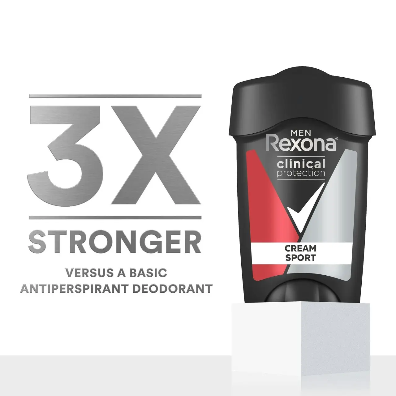 Rexona Men Clinical Protection Deodorant antiperspirant cream Sport for 3x stronger protection* 45 mL