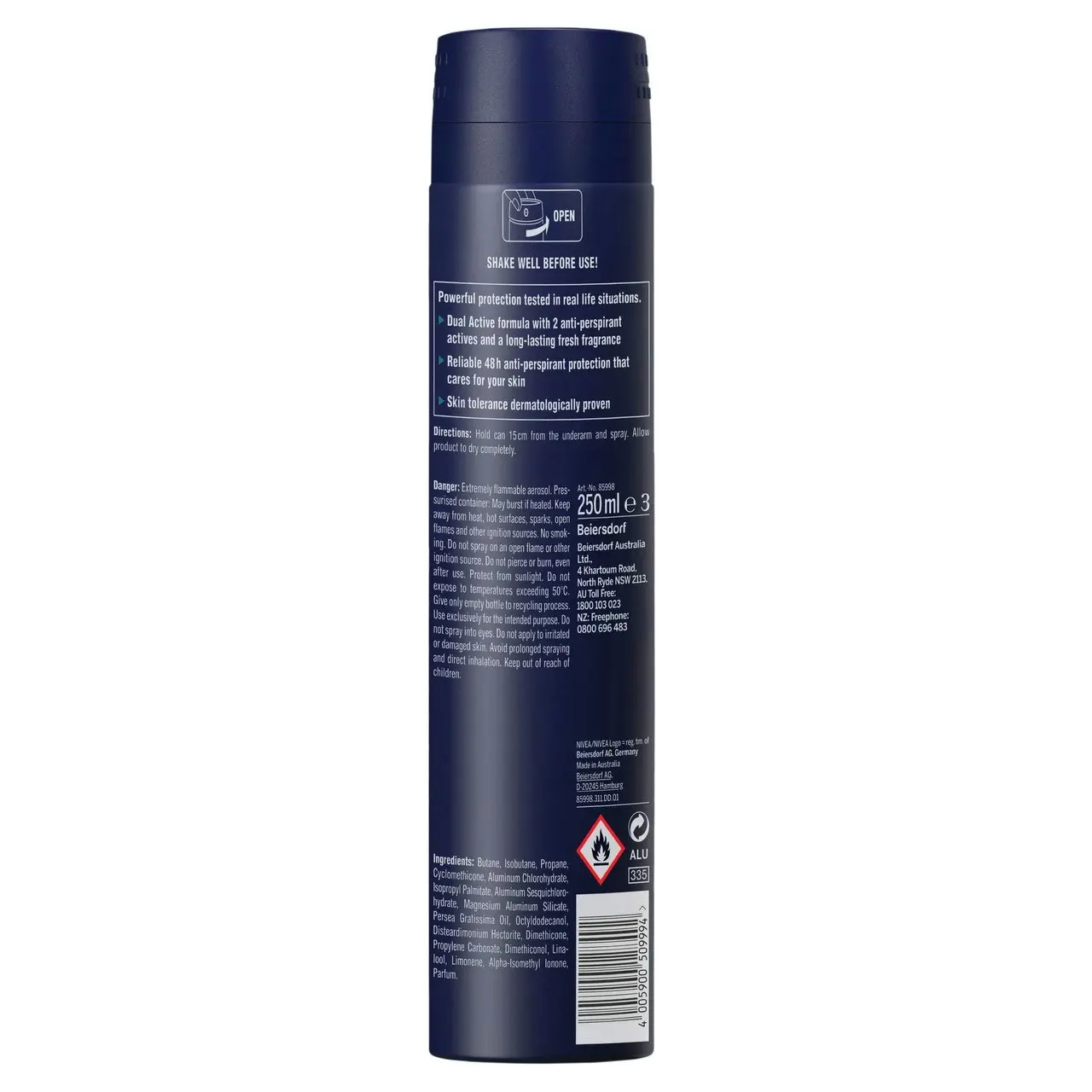 Nivea MEN Everyday Active Aerosol Fresh Deodorant 250ml