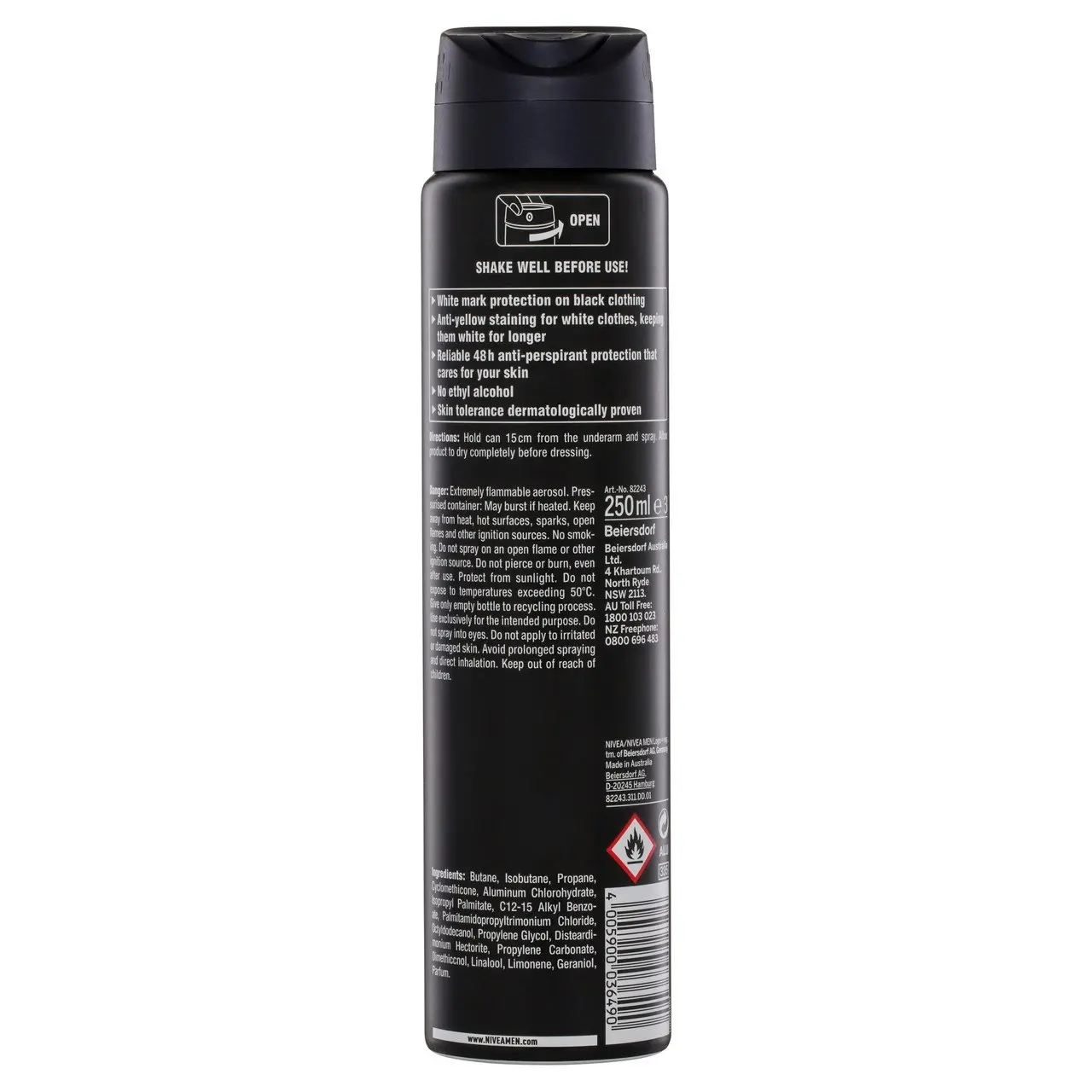 Nivea MEN Black & White Original Anti-perspirant Aerosol 250ml