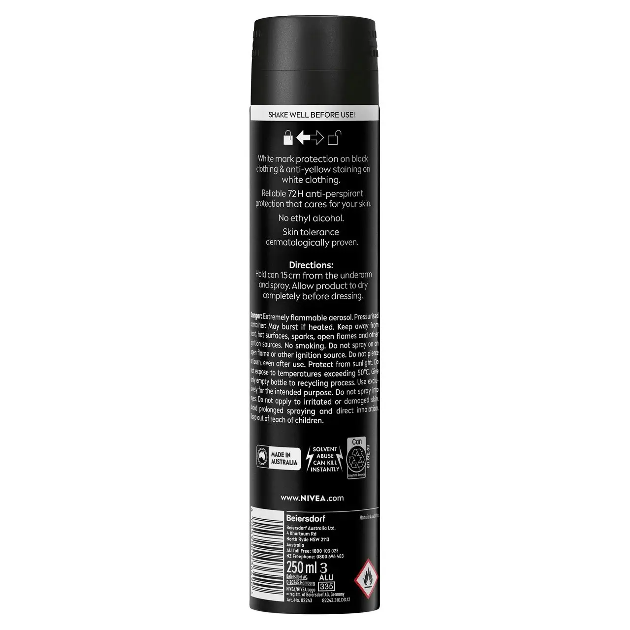 Nivea MEN Black & White Original Anti-perspirant Aerosol 250ml