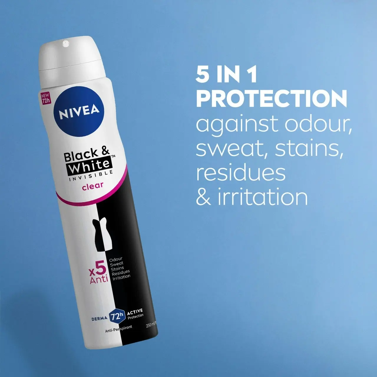 Nivea Black & White Invisible Clear Anti-perspirant Aerosol 250ml