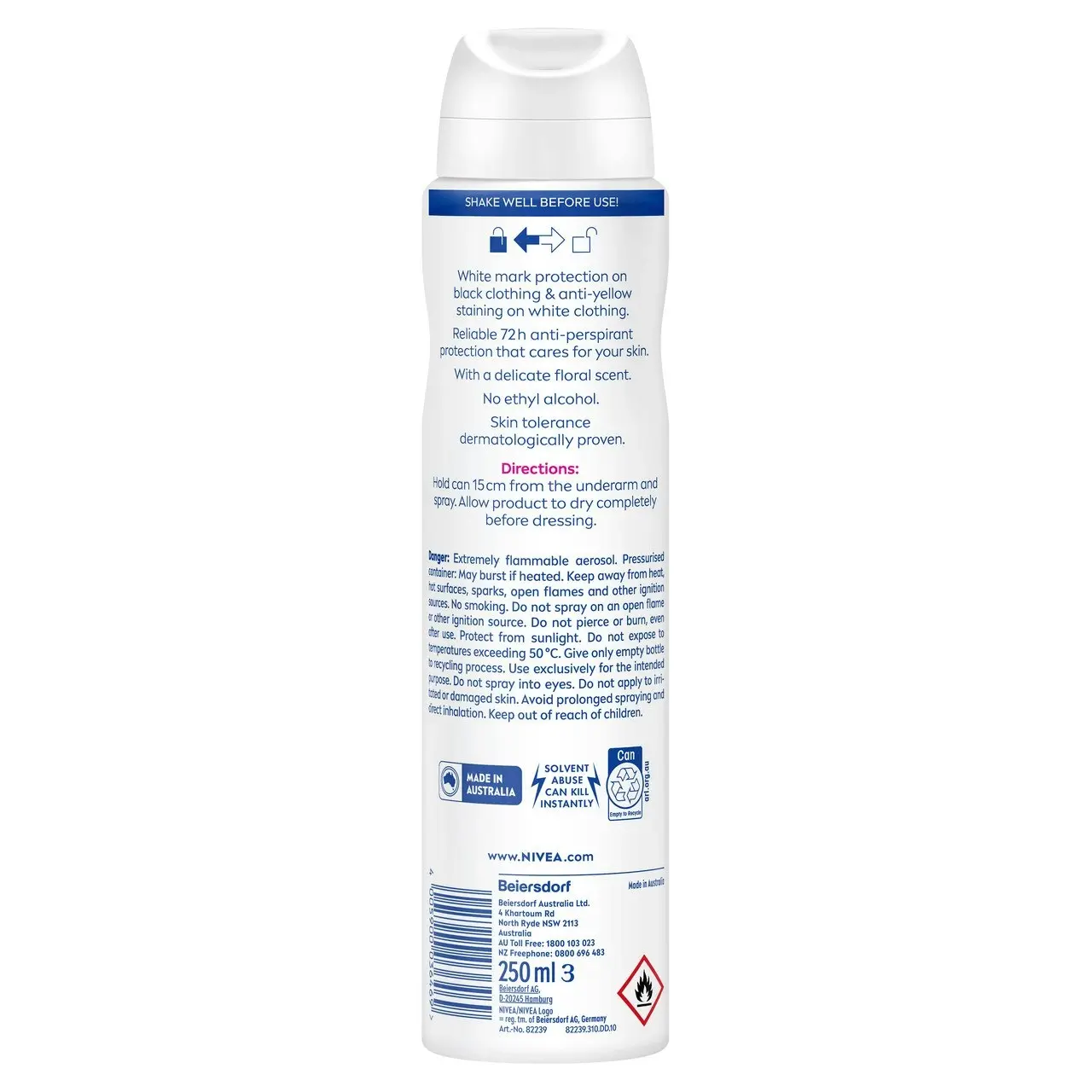 Nivea Black & White Invisible Clear Anti-perspirant Aerosol 250ml