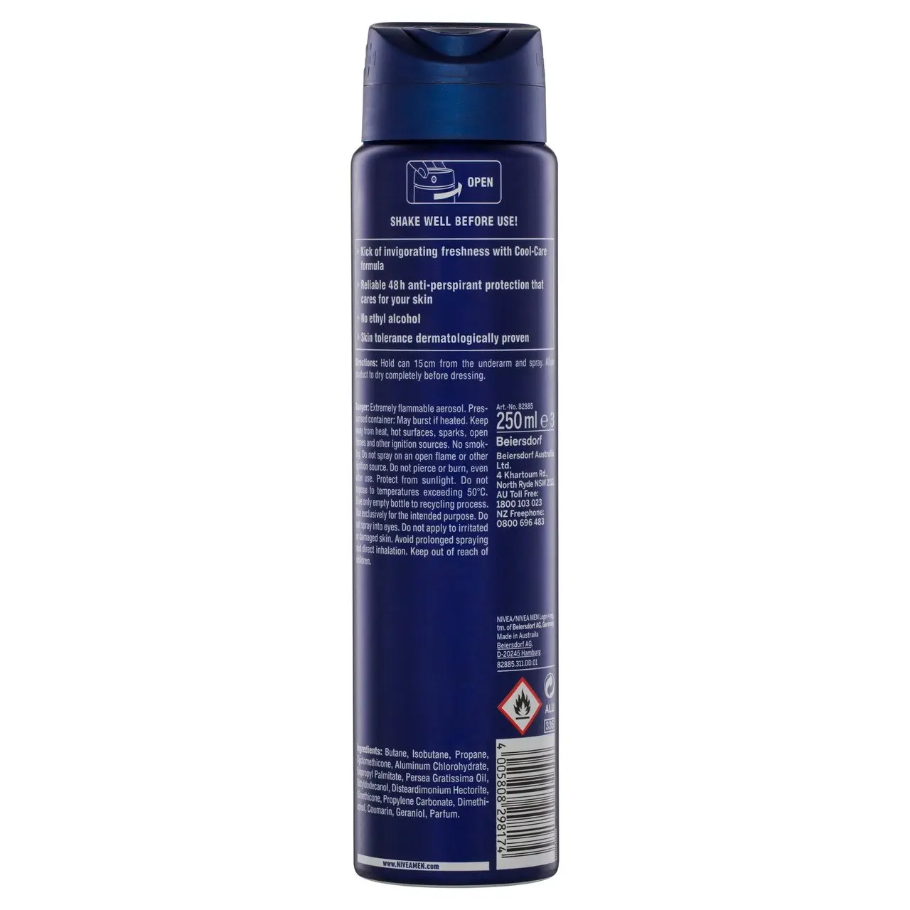 Nivea MEN Cool Kick Anti-Perspirant Aerosol Deodorant 250ml