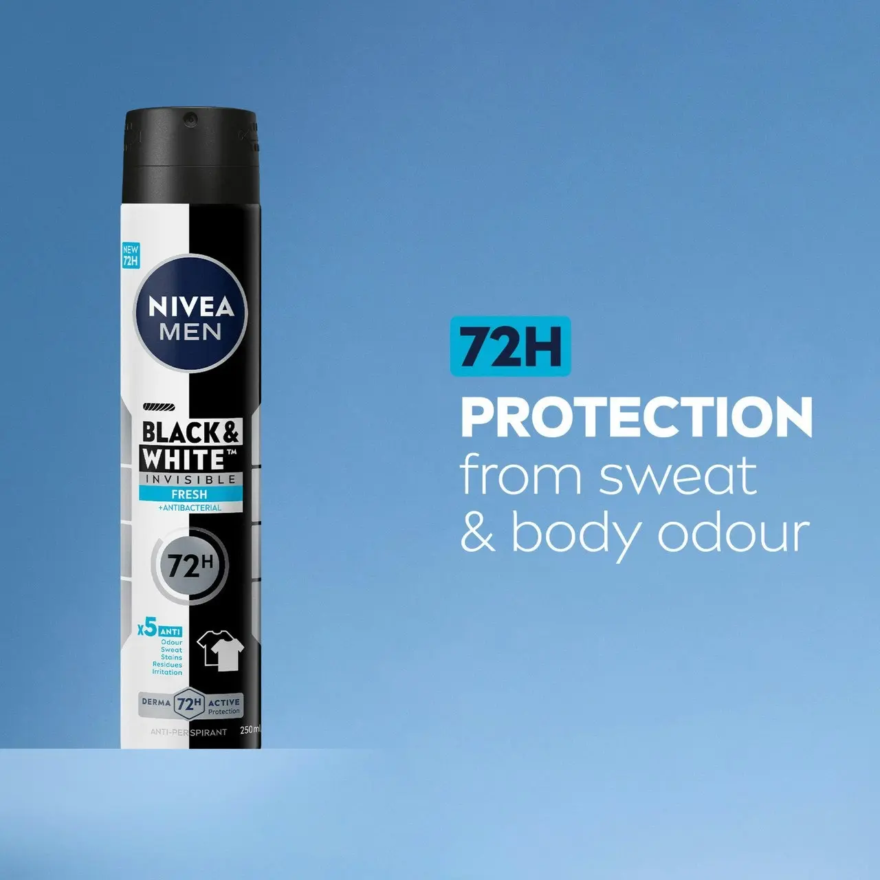 Nivea MEN Black & White Invisible Fresh Anti-Perspirant Aerosol 250ml