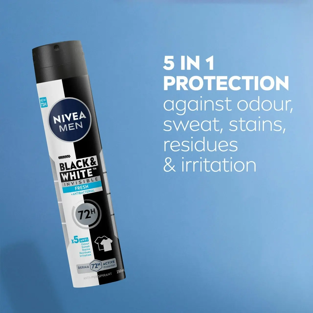 Nivea MEN Black & White Invisible Fresh Anti-Perspirant Aerosol 250ml