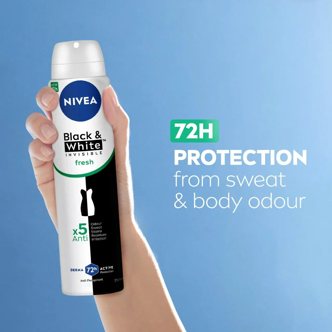 Nivea Black & White Invisible Fresh Anti-Perspirant Aerosol Deodorant 250ml