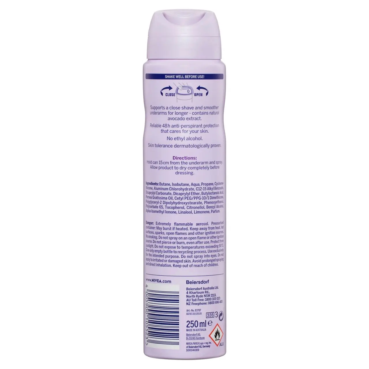 Nivea Double Effect Anti-Perspirant Aerosol Deodorant 250ml