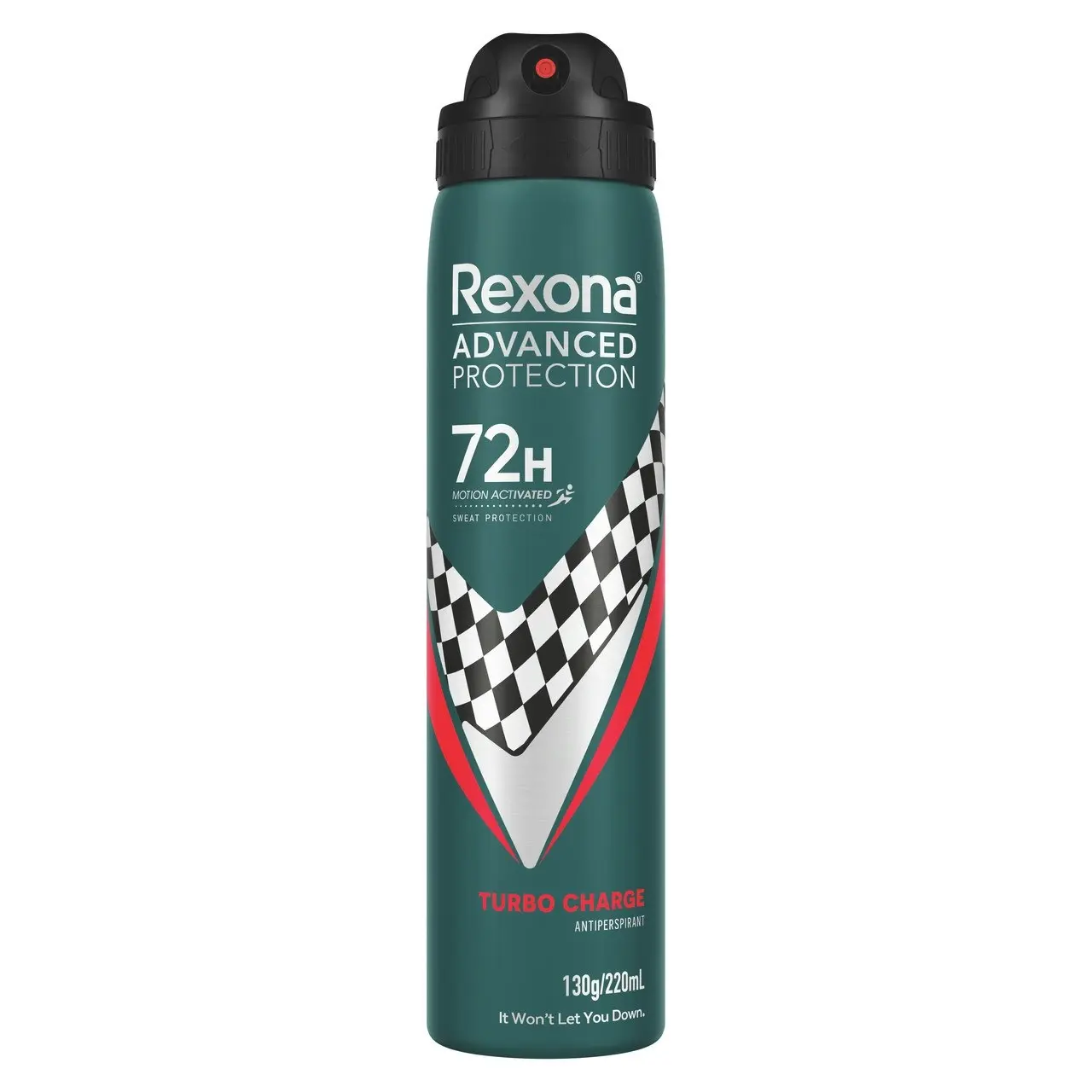 Rexona Men Advanced Antiperspirant Deodorant Aerosol Turbo Charge 72-Hour Protection 220ml