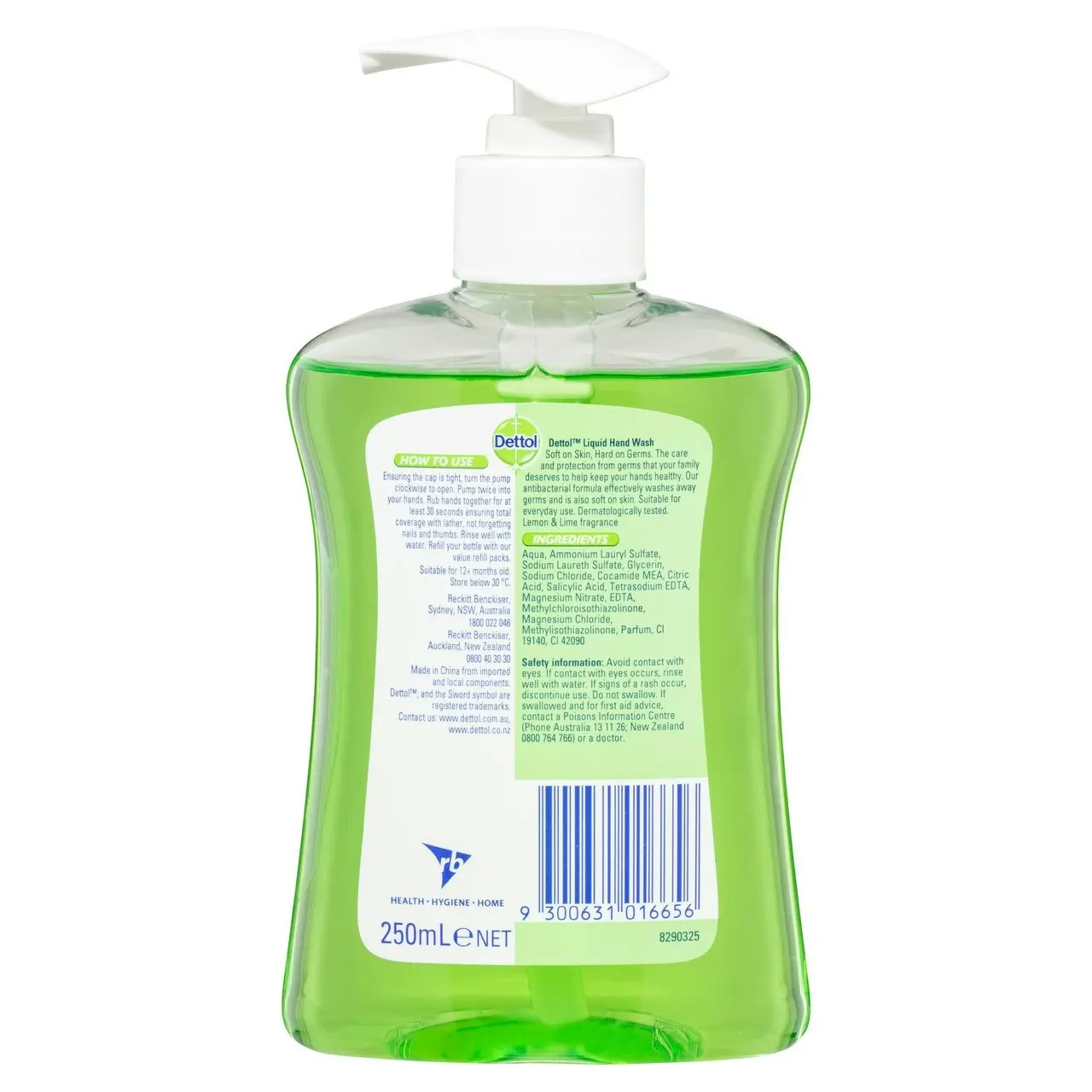 Dettol Antibacterial Liquid Hand Wash Pump Refresh 250mL