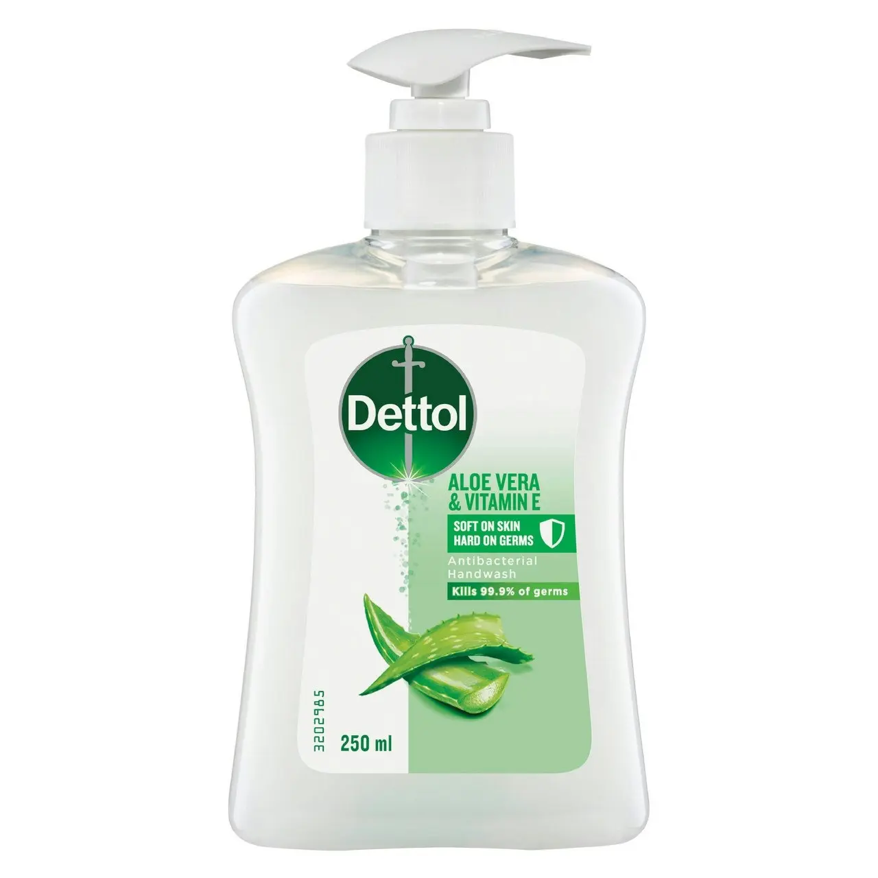 Dettol Antibacterial Liquid Hand Wash Pump Aloe Vera and Vitamin E 250mL