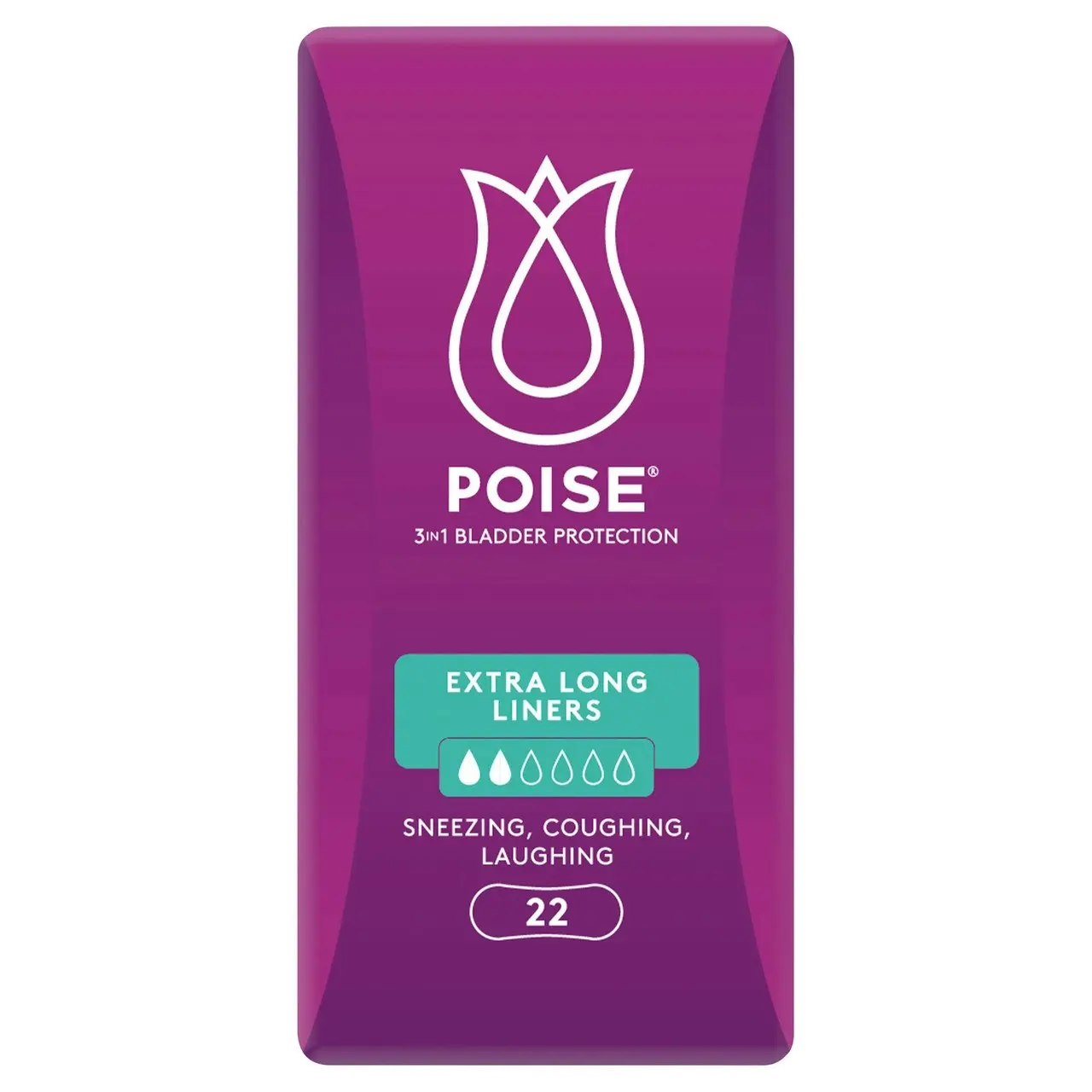 Poise Liners For Bladder Leaks Extra Long 22 Pack