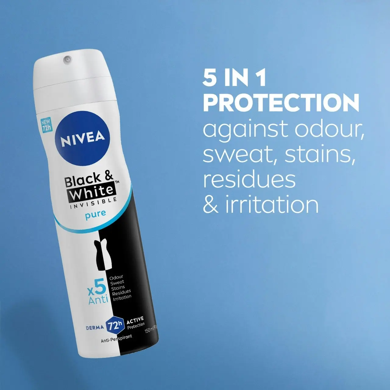 Nivea Invisible Black & White Pure Aerosol 150ml