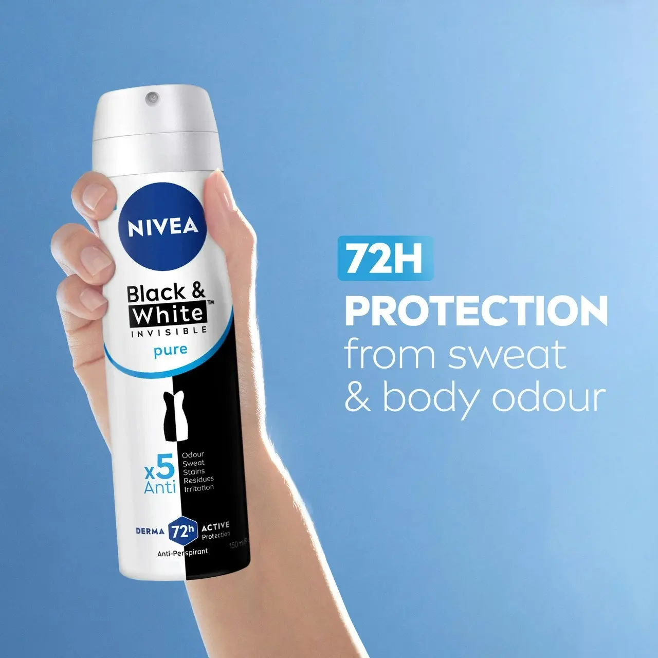 Nivea Invisible Black & White Pure Aerosol 150ml