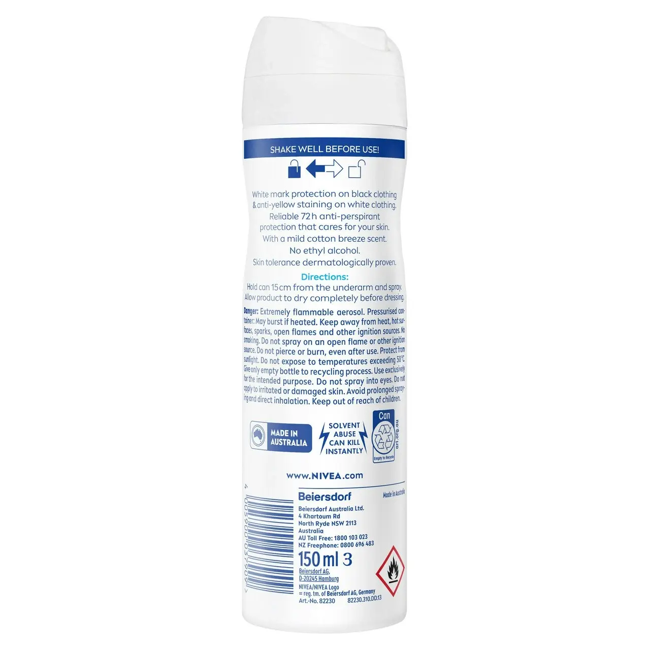 Nivea Invisible Black & White Pure Aerosol 150ml