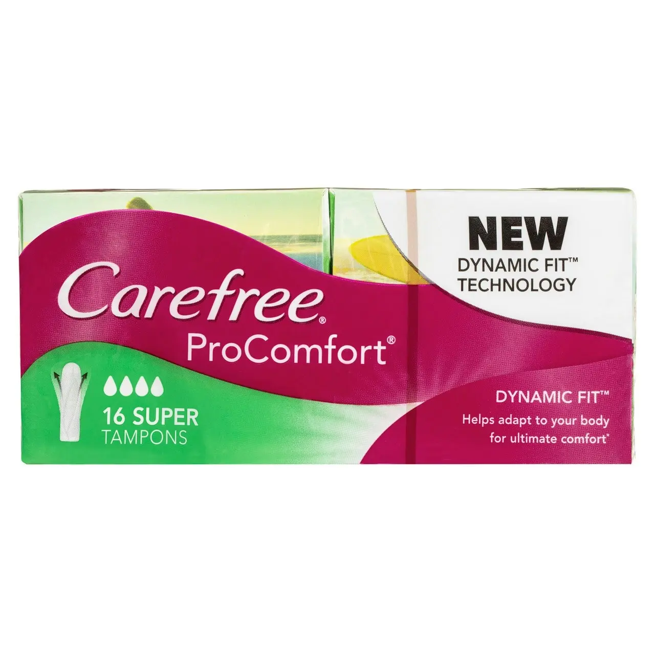 Carefree ProComfort Fragrance Free Super Tampons 16 Pack