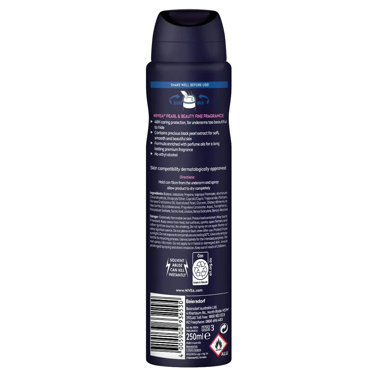 Nivea Pearl & Beauty Fine Fragrance Anti-Perspirant Aerosol