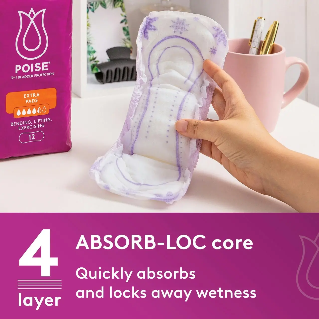 Poise Pads For Bladder Leaks Overnight 8 Pack