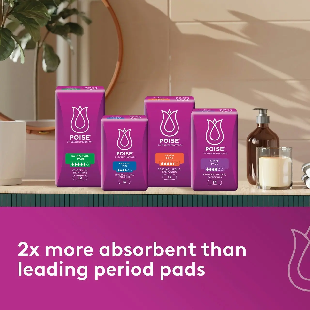 Poise Pads For Bladder Leaks Overnight 8 Pack