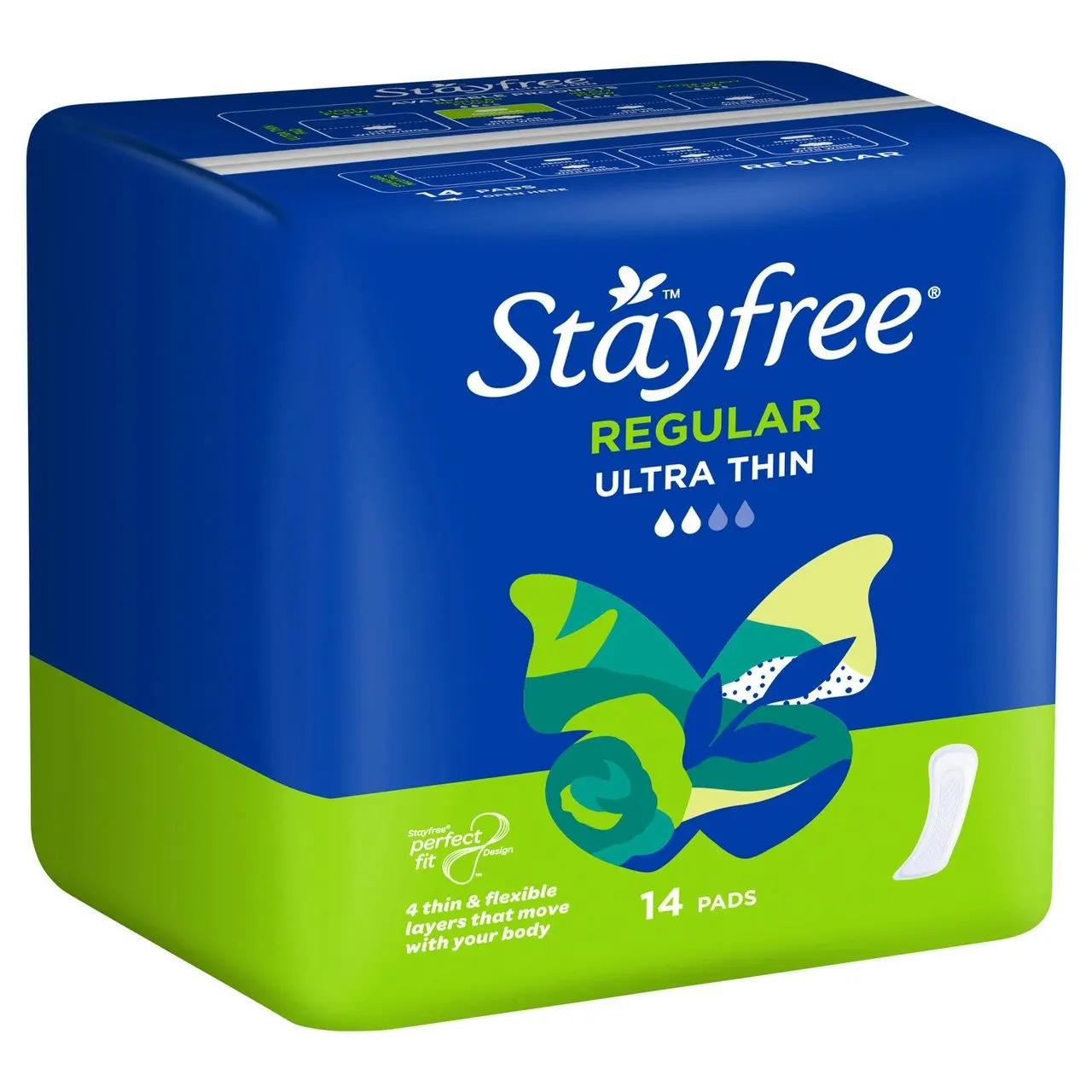 Stayfree Ultra Thin Regular Pads No Wings 14 Pack