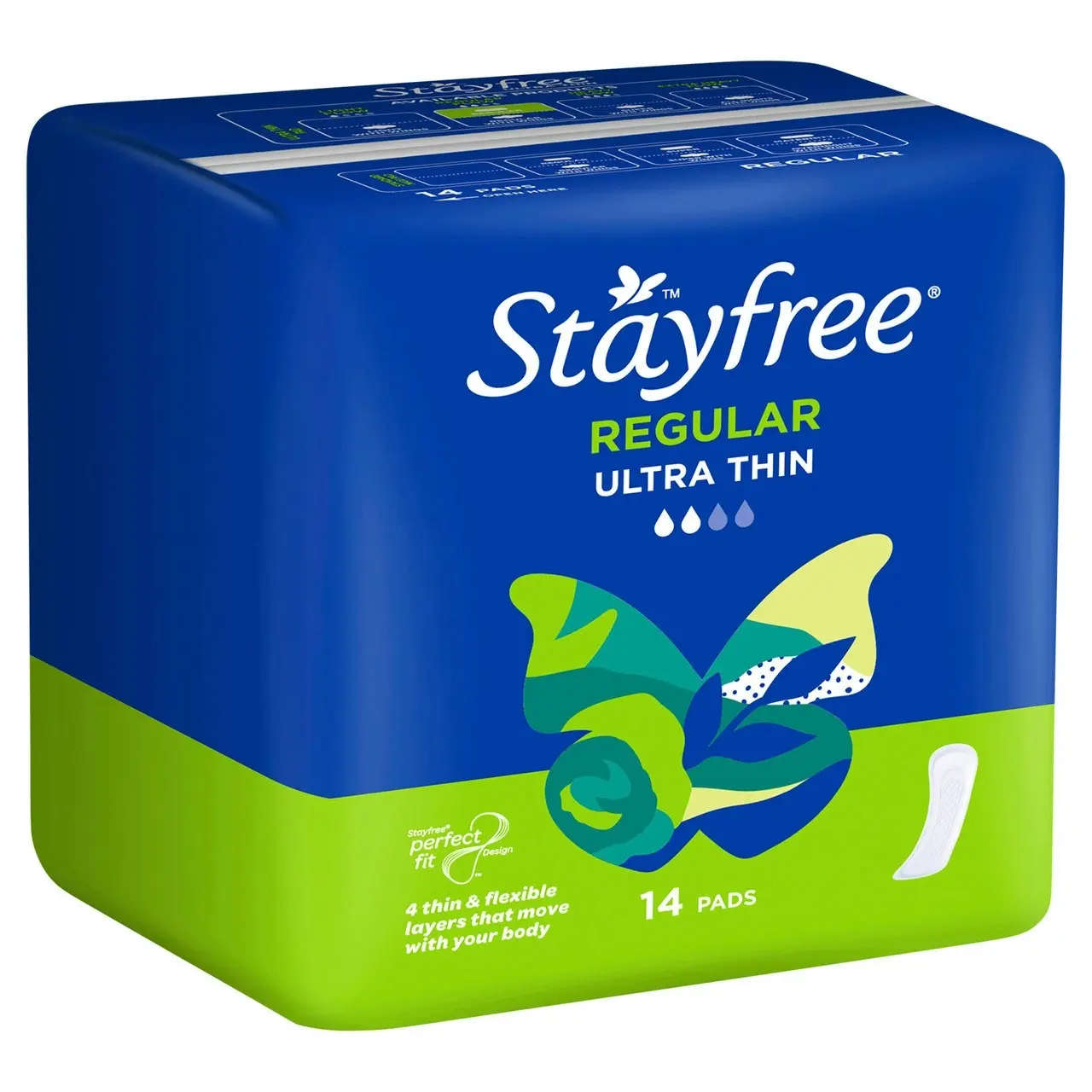 Stayfree Ultra Thin Regular Pads No Wings 14 Pack