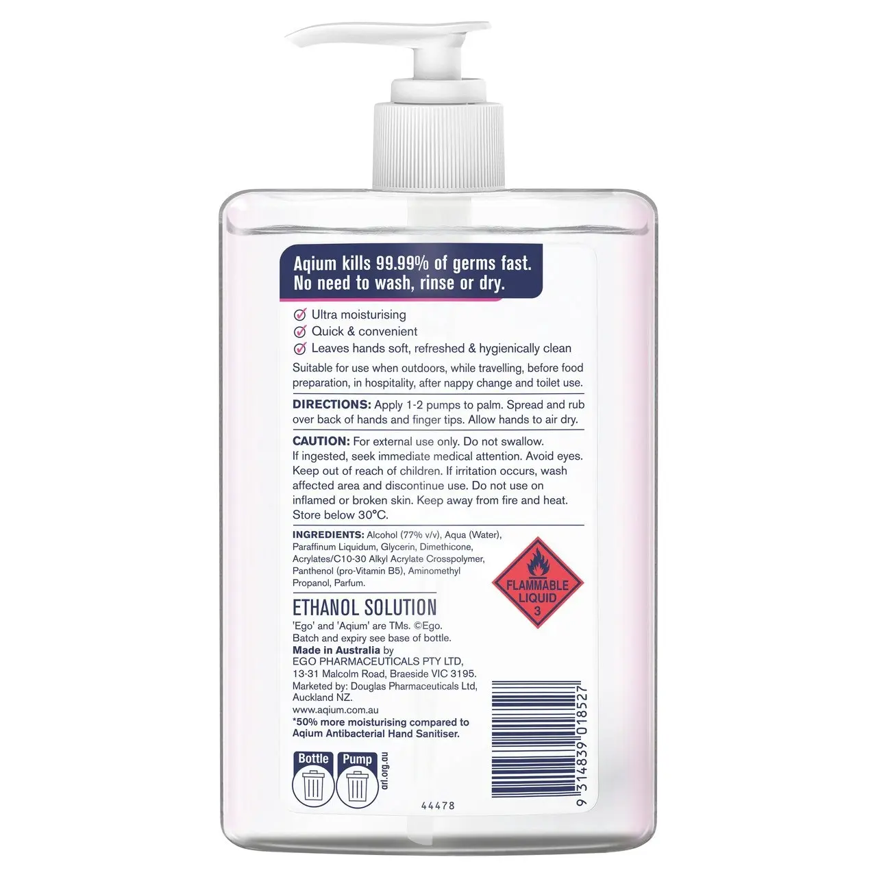 AQIUM Ultra Antibacterial Hand Sanitiser 1L