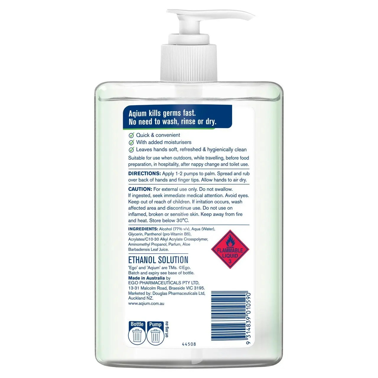 AQIUM Aloe Antibacterial Hand Sanitiser 1L