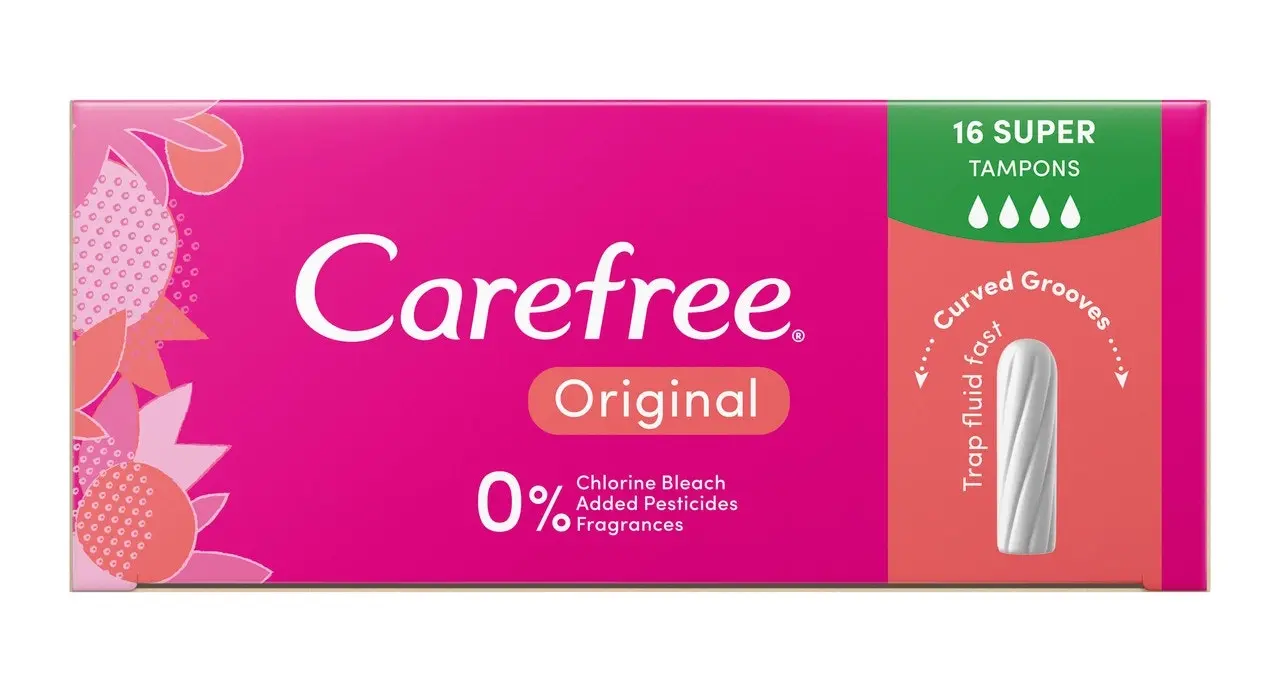 Carefree Original Super Tampons 16 pack