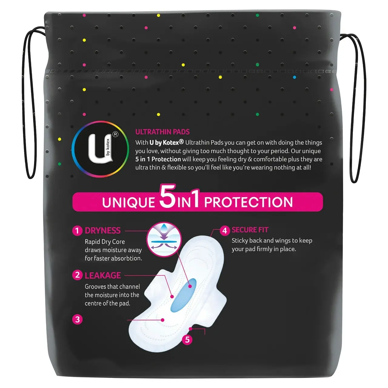 U by Kotex Ultrathin Pads Super with Wings 12 Pack