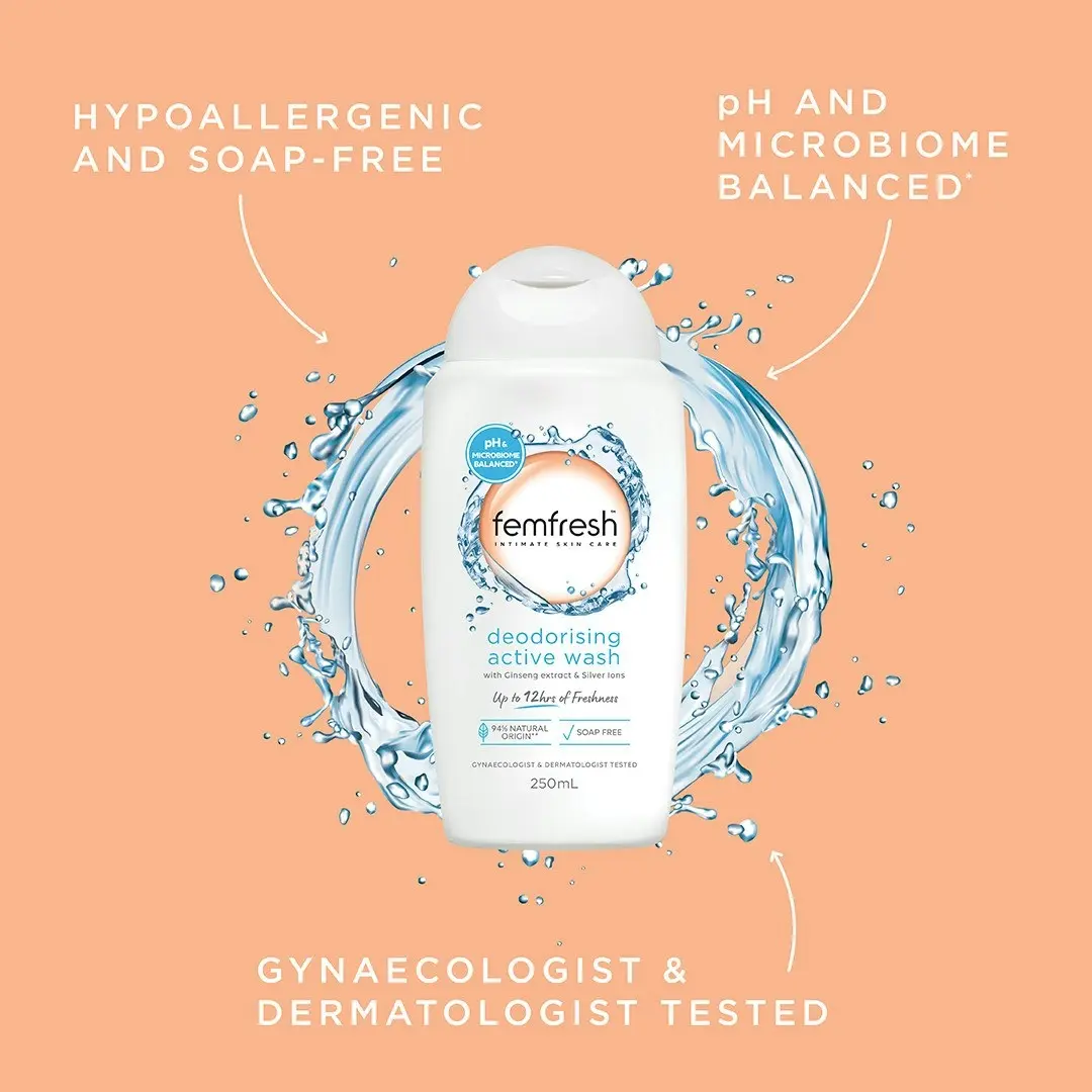 femfresh Deodorising Active Intimate Wash 250mL