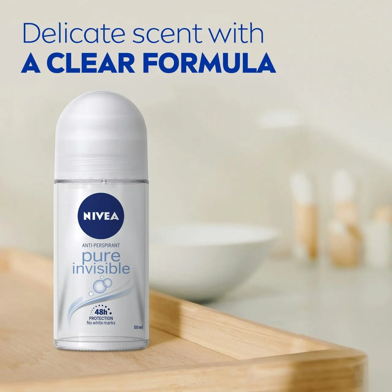 Nivea Pure Invisible Anti-Perspirant Roll-on Deodorant 50ml