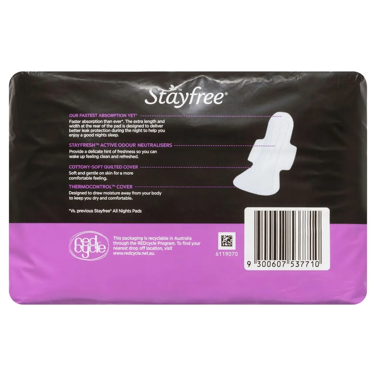 Stayfree All Nights Pads With Wings 10 Pack