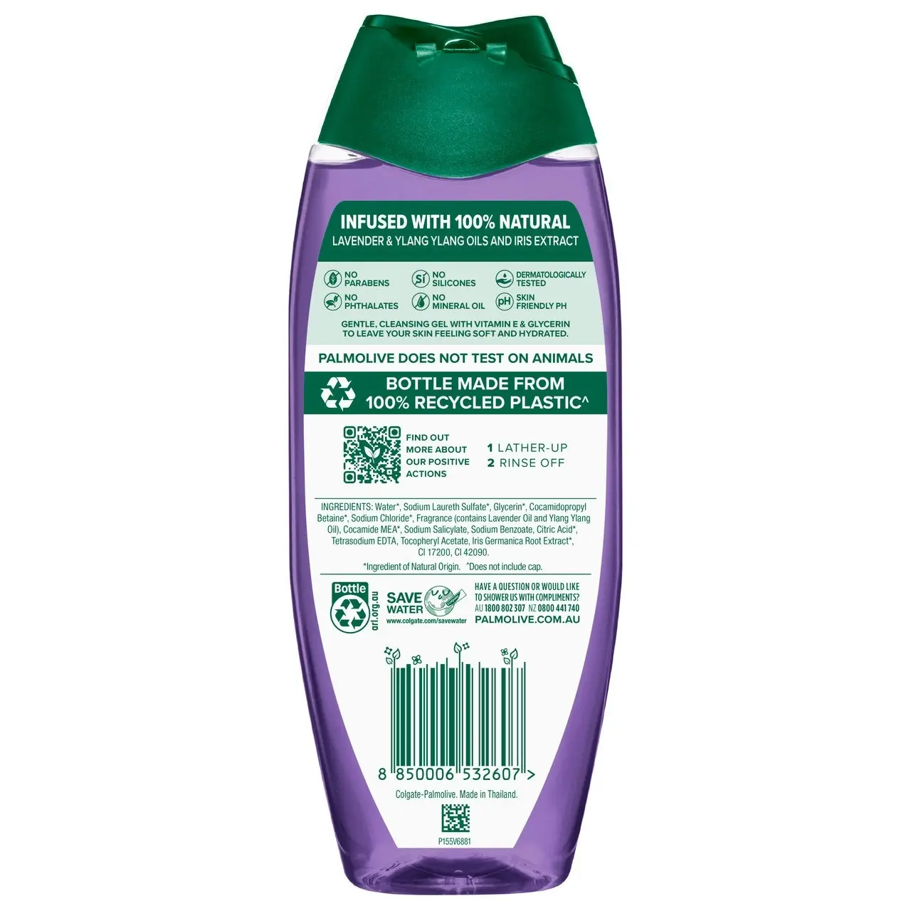 Palmolive Naturals Body Wash, 500mL, Anti-Stress with Ylang Ylang & Iris