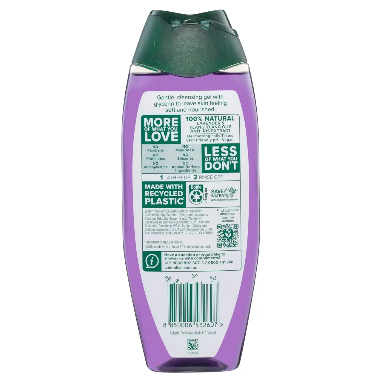 Palmolive Naturals Body Wash, 500mL, Anti-Stress with Ylang Ylang & Iris