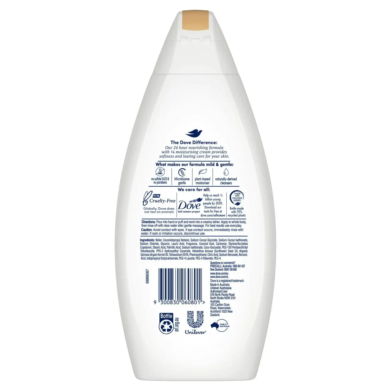 Dove Body Wash Nourishing Care Soap 500 ML 1 Bottle