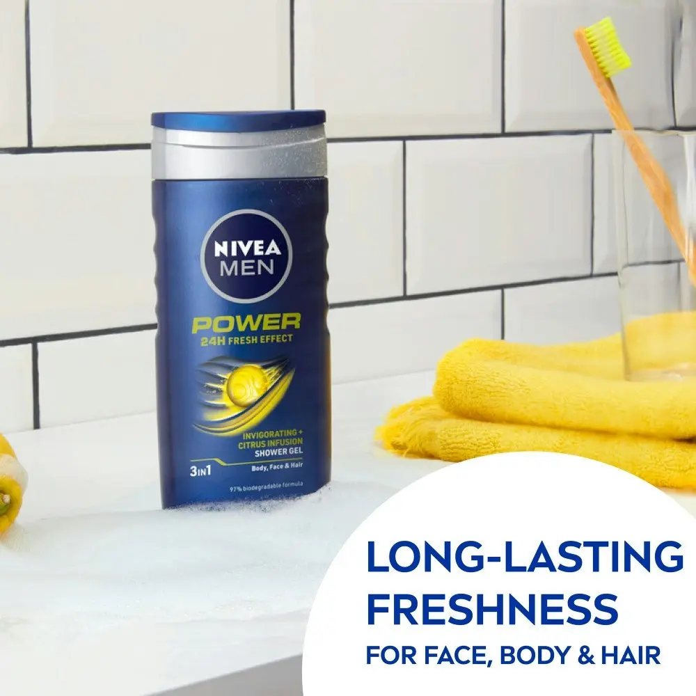 Nivea MEN Power Fresh Shower Gel 500ml