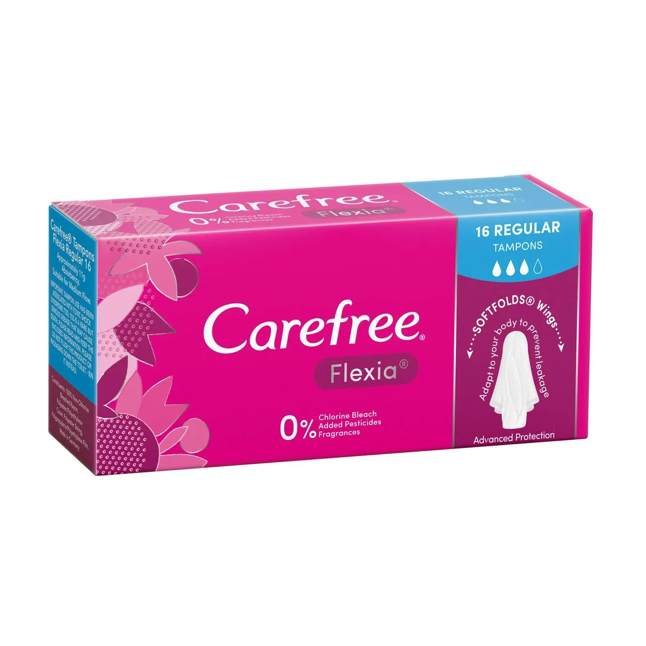 Carefree Flexia Regular Tampons 16 pack