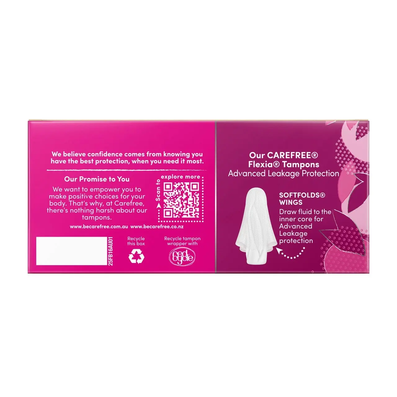 Carefree Flexia Regular Tampons 16 pack