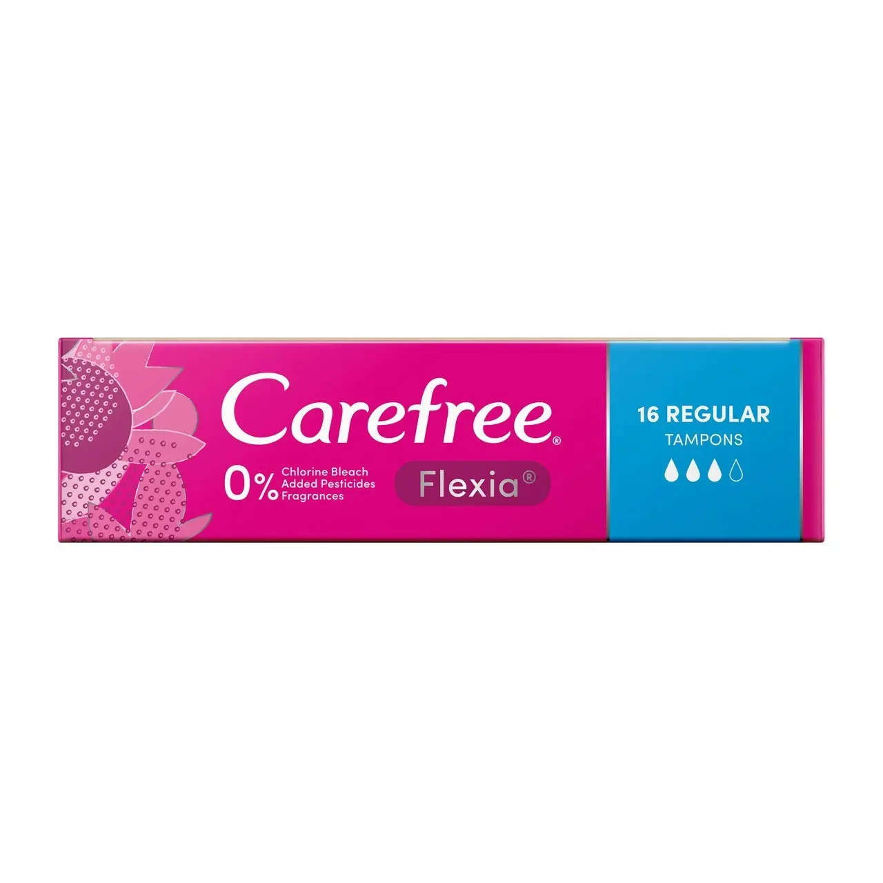 Carefree Flexia Regular Tampons 16 pack