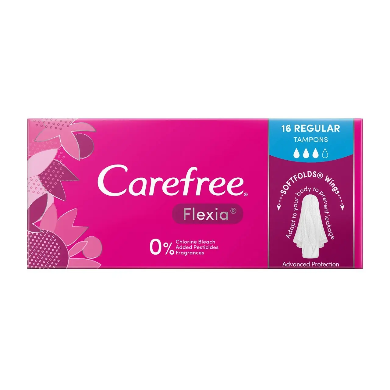 Carefree Flexia Regular Tampons 16 pack