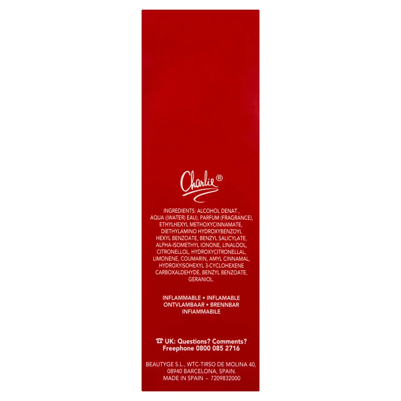 Charlie Red 100ml EDT By Revlon (Womens)