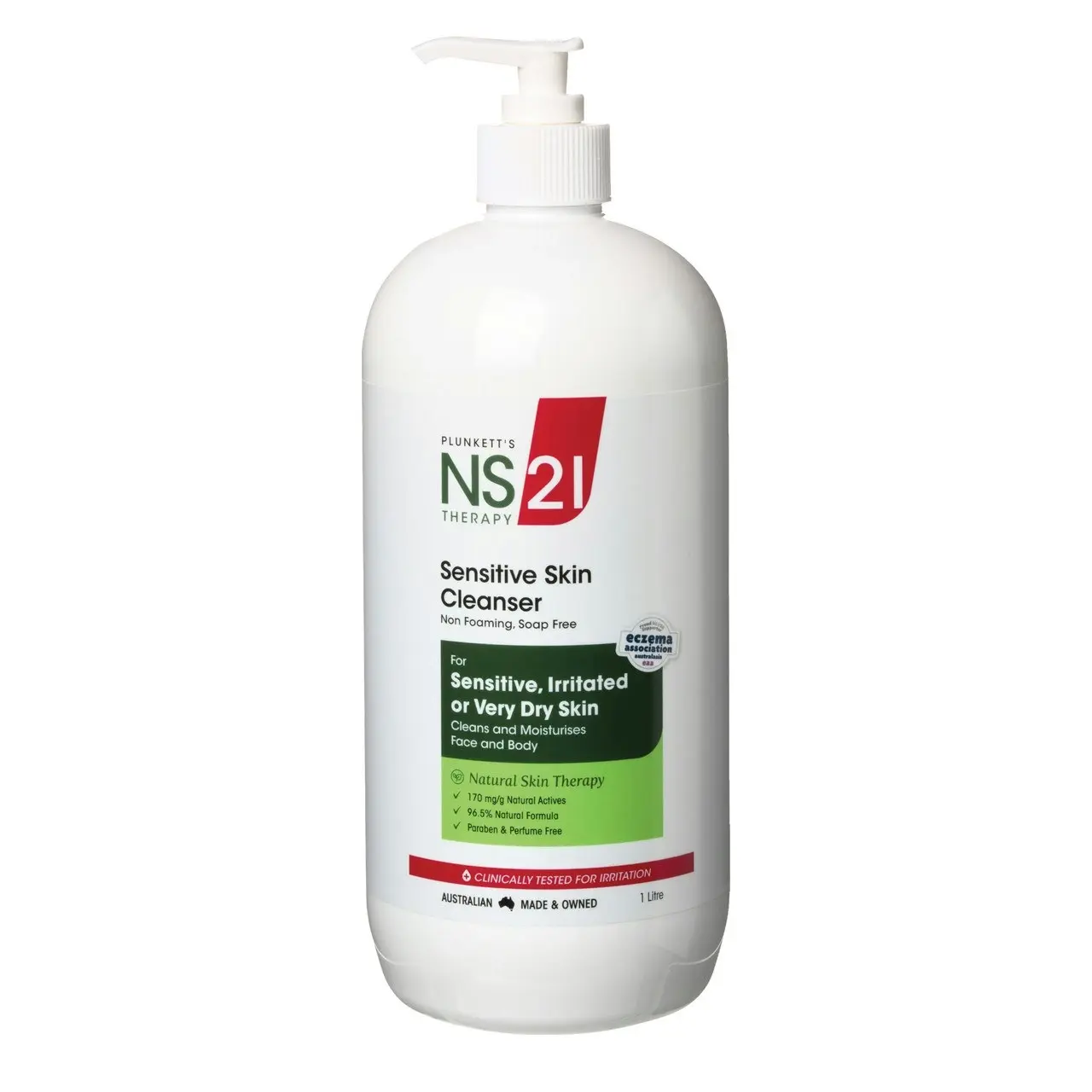 Plunkett's NS21 Sensitive Skin Cleanser 1 Litre