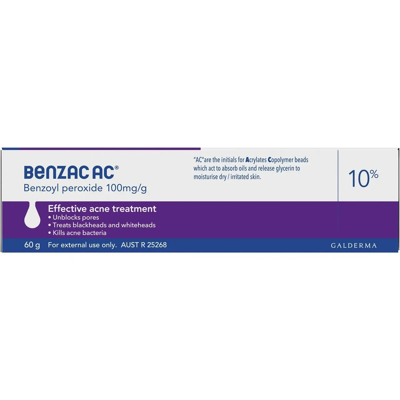 Benzac AC High Strength 10% 60g Acne Gel