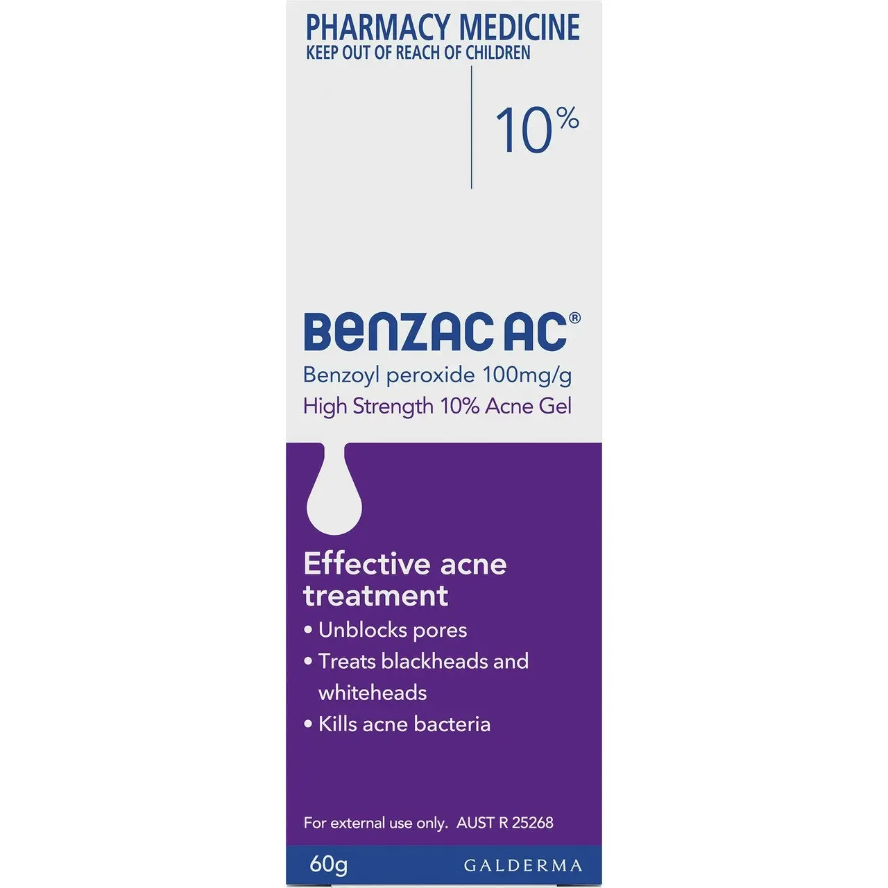 Benzac AC High Strength 10% 60g Acne Gel