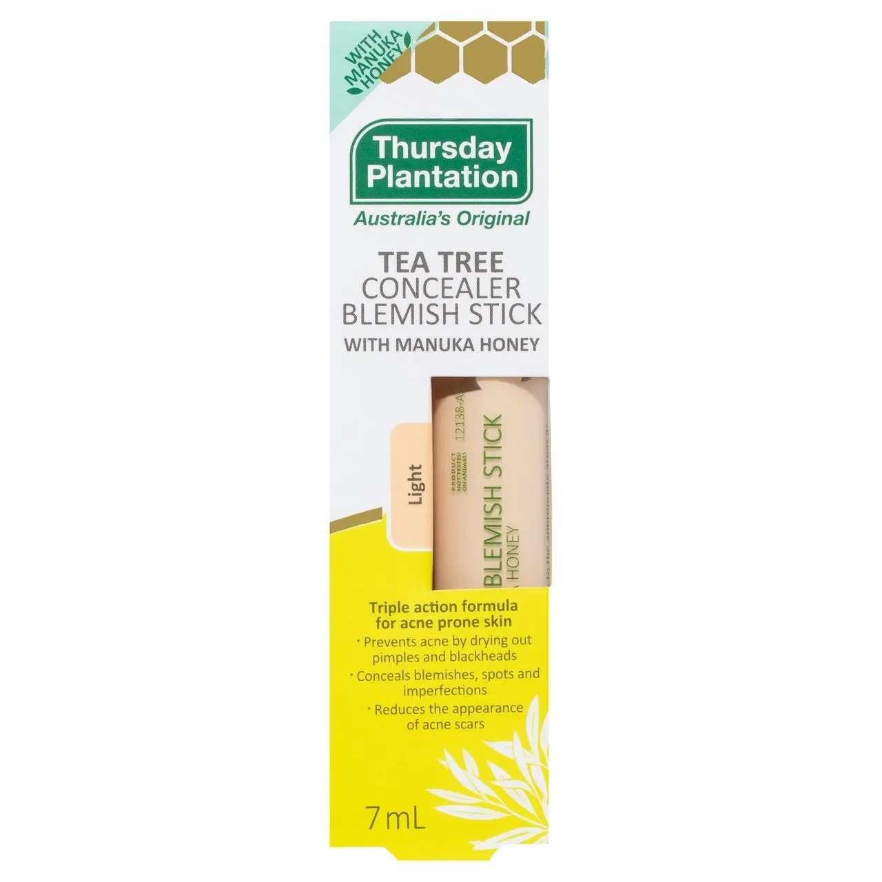 Thursday Plantation Tea Tree Blemish Stick With Manuka Honey Light7mL