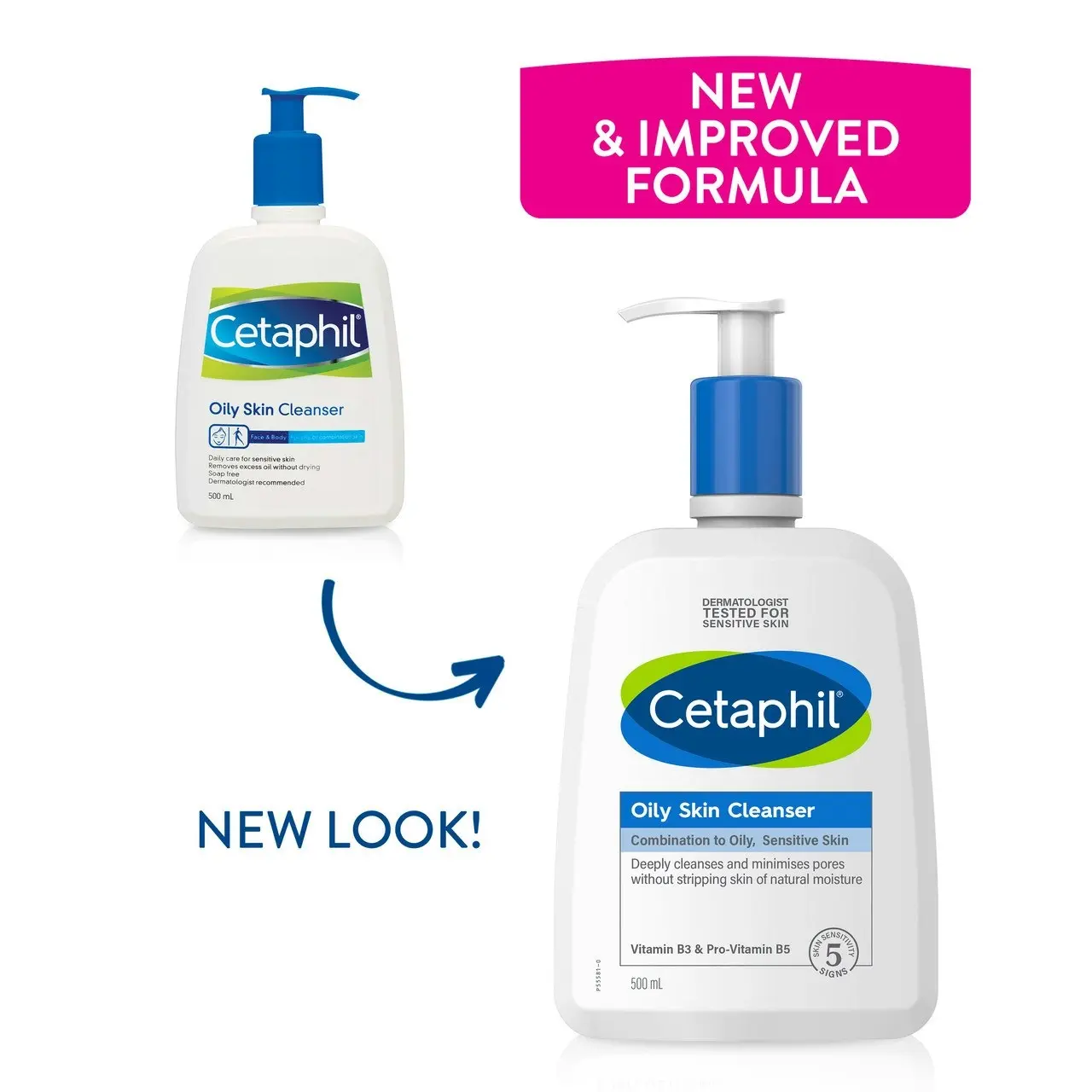 Cetaphil Oily Skin Cleanser 500mL, Oily and Combination Skin