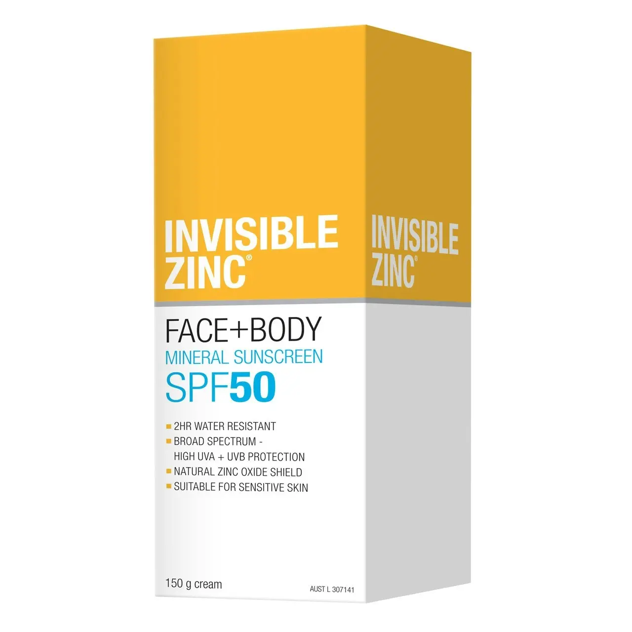 Invisible Zinc Face + Body Mineral Sunscreen SPF 50 150g