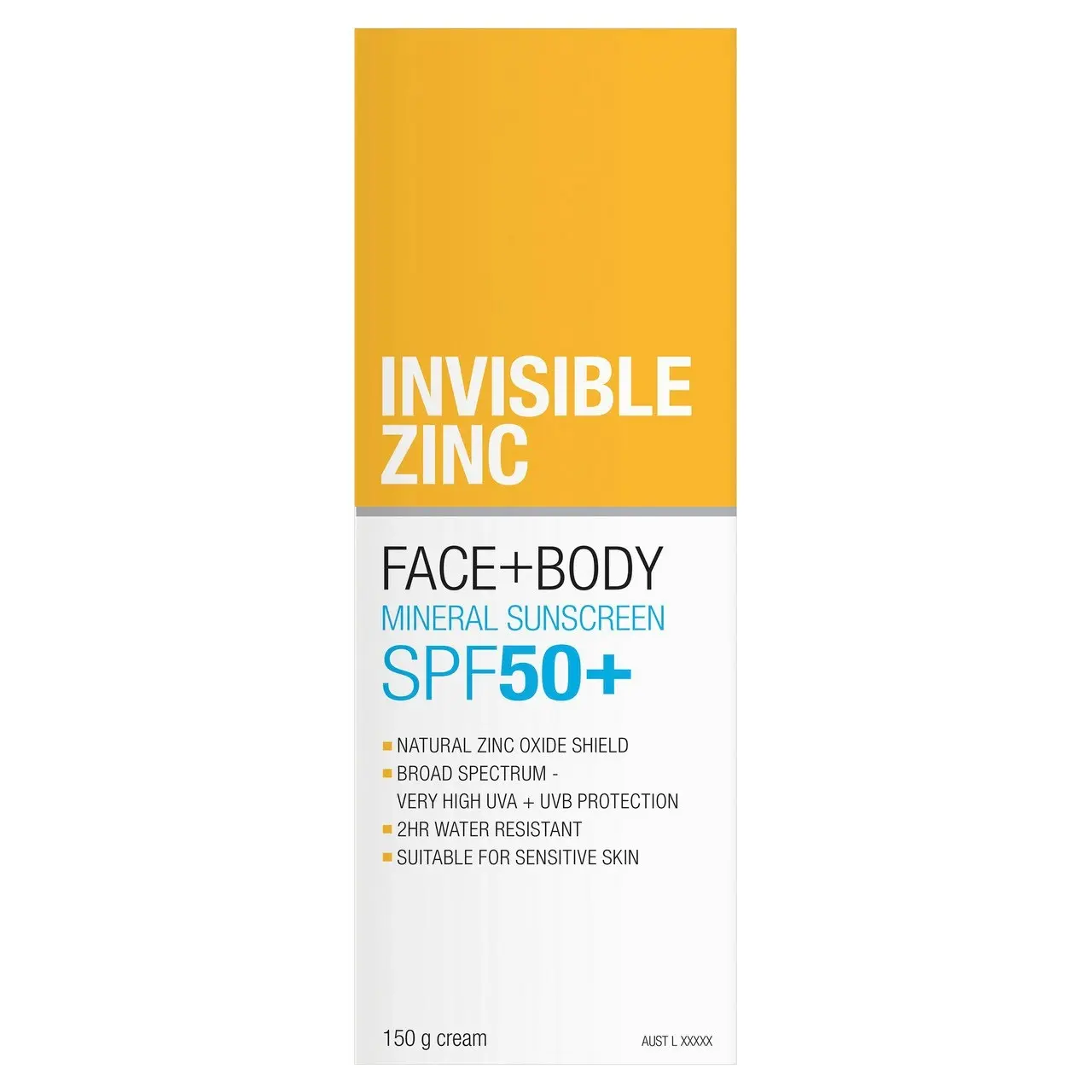 Invisible Zinc Face + Body Mineral Sunscreen SPF 50 150g