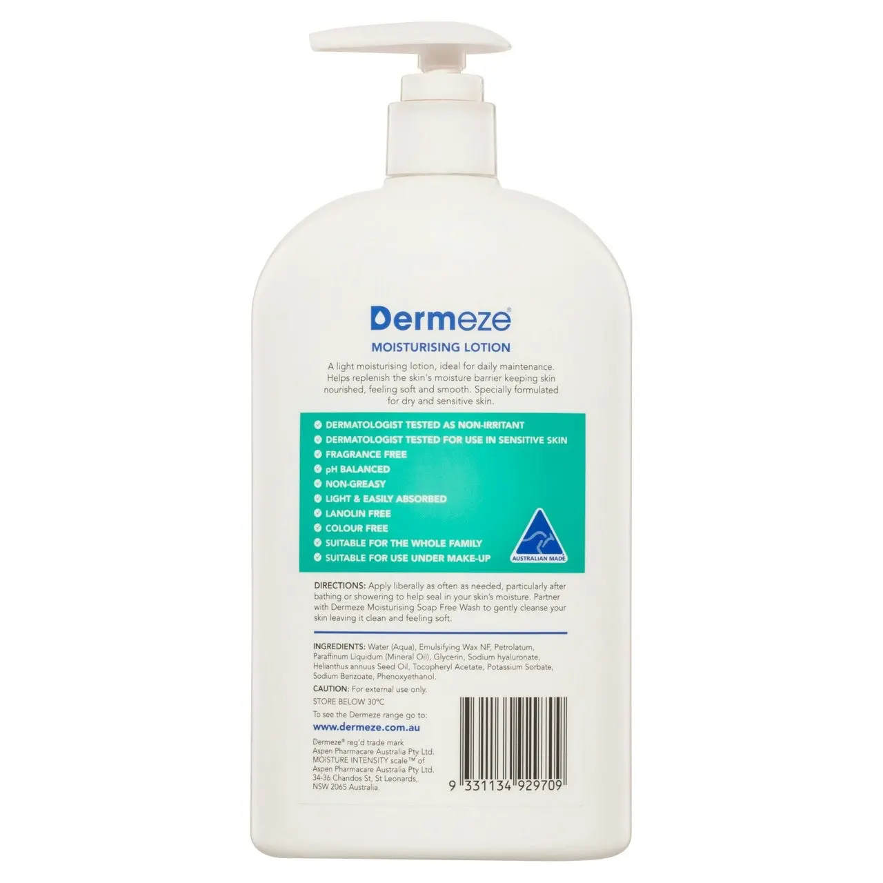 Dermeze Moisturising Lotion 500mL