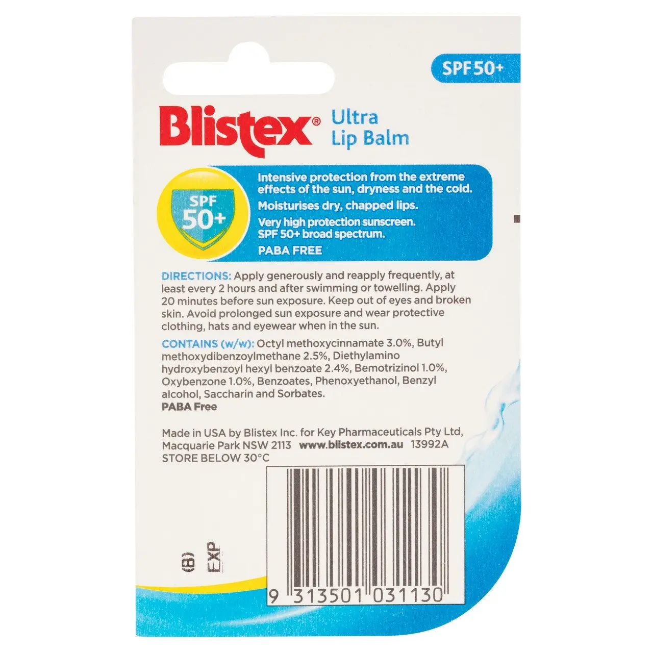 Blistex Ultra Lip Balm SPF50+ 4.25g