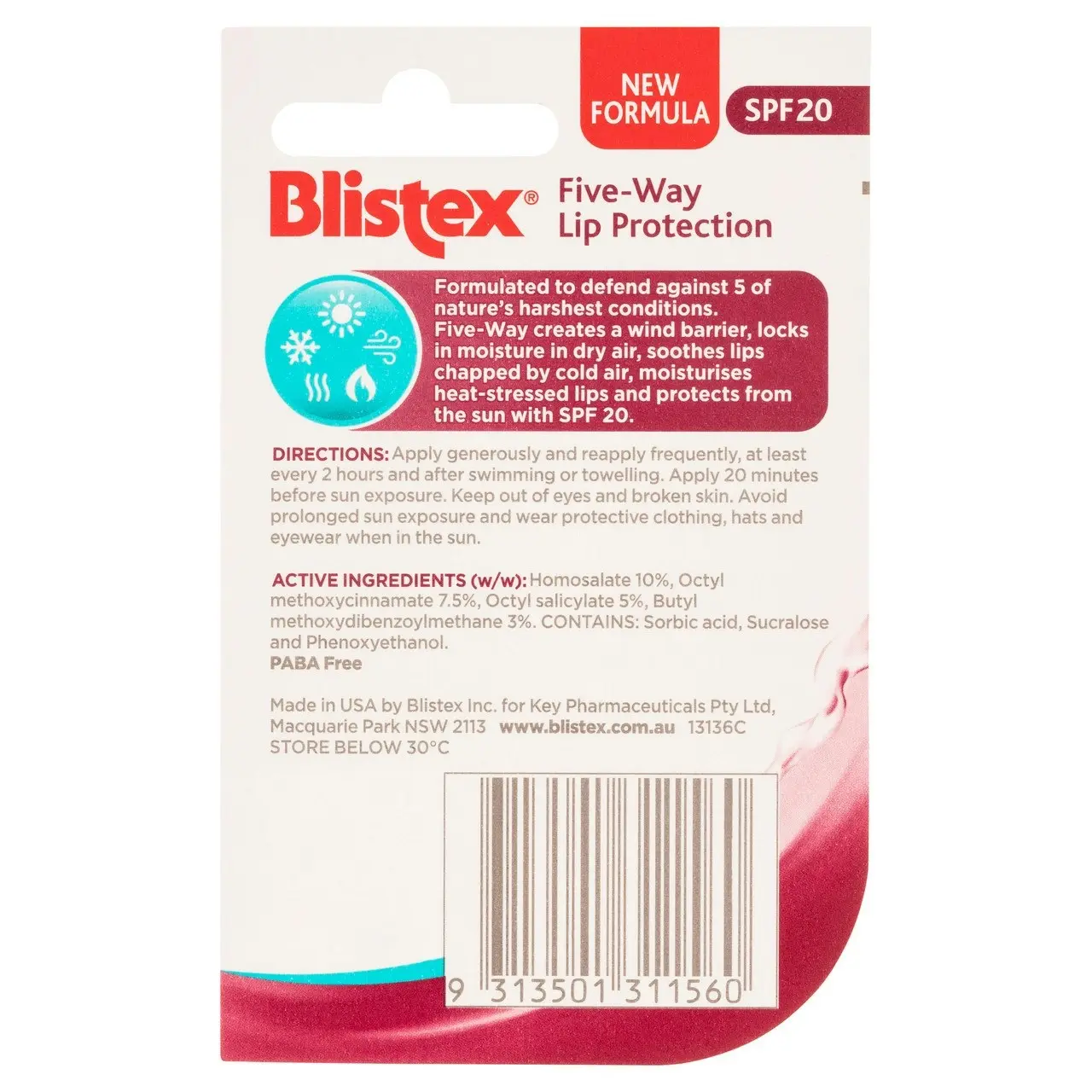 Blistex Five-Way Lip Protection SPF 20 3.7g